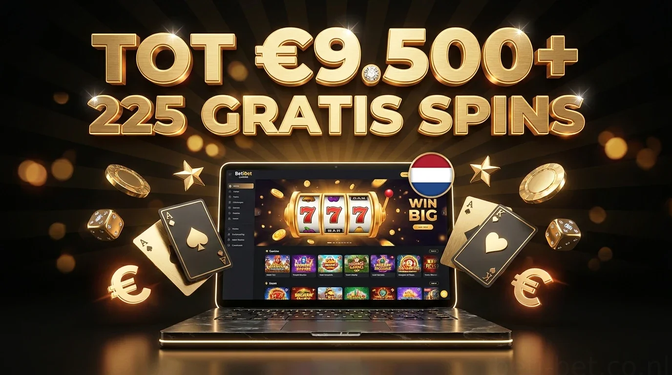 TOT €9.500+ 225 GRATIS SPINS